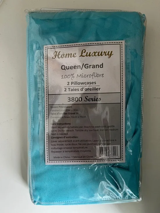 Turquoise Microfibre Pillowcases - Picture 1 of 1